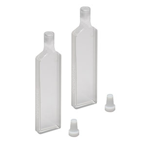 CV2Q07AE - 700 µL Enhanced Chemical Resistance Micro Cuvette with Stopper, Synthetic Quartz Glass, 2.6 mm Opening Diameter, 2 mm Path Length, 2 Pack
