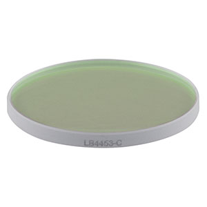 LB4453-C - f = 500 mm, Ø1in UV Fused Silica Bi-Convex Lens, AR Coating: 1050 - 1700 nm