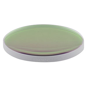 LB4282-C - f = 200 mm, Ø1in UV Fused Silica Bi-Convex Lens, AR Coating: 1050 - 1700 nm