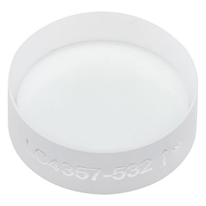 LC4357-532 - f = -50 mm, Ø1/2in UV Fused Silica Plano-Concave Lens, 532 nm V-Coating