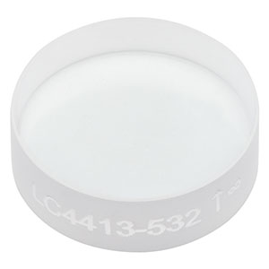 LC4413-532 - f = -75 mm, Ø1/2in UV Fused Silica Plano-Concave Lens, 532 nm V-Coating