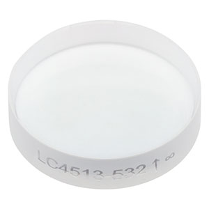 LC4513-532 - f = -75 mm, Ø1in UV Fused Silica Plano-Concave Lens, 532 nm V-Coating