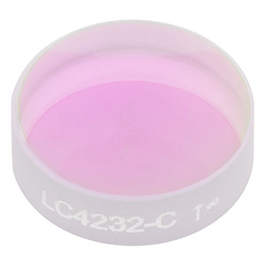LC4232-C - Ø1/2in, f = -100 mm, UV Fused Silica Plano-Concave Lens, ARC: 1050 - 1700 nm