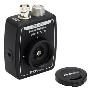 DET10X2 - Black Si Detector, 240 - 1170 nm, 15 ns Rise Time, 1 mm², Universal 8-32 / M4 Mounting Holes