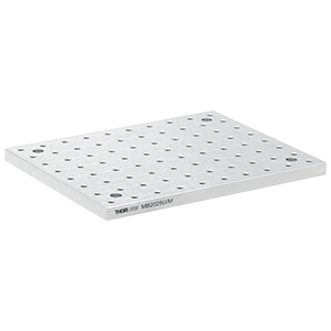 MB2025U/M - Unanodized Aluminum Breadboard, 200 mm x 250 mm x 12.7 mm, M6 Taps