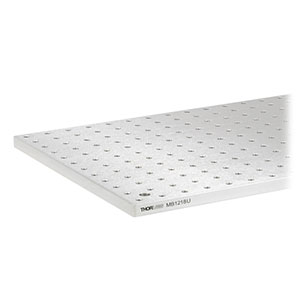 MB1218U - Unanodized Aluminum Breadboard, 12in x 18in x 1/2in, 1/4in-20 Taps