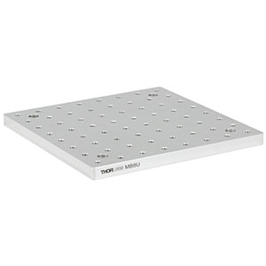 MB8U - Unanodized Aluminum Breadboard, 8in x 8in x 1/2in, 1/4in-20 Taps