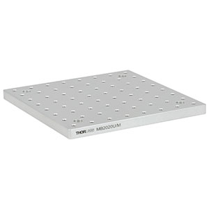 MB2020U/M - Unanodized Aluminum Breadboard, 200 mm x 200 mm x 12.7 mm, M6 Taps