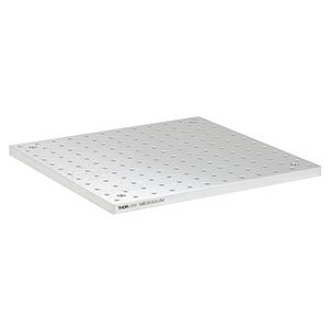 MB3030U/M - Unanodized Aluminum Breadboard, 300 mm x 300 mm x 12.7 mm, M6 Taps