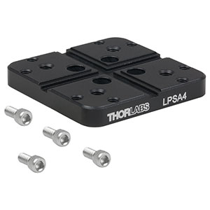 LPSA4 - Mounting Plate for Amplified Piezo Stage, 8-32 and 6-32 Taps