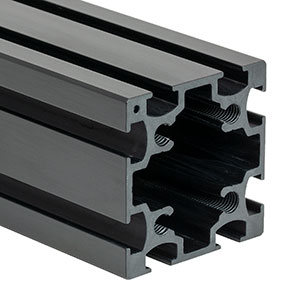 XE50L2/M - 50 mm Square Construction Rail, 2 m Long, M6 Taps