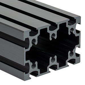 XE5075L20 - 50 mm x 75 mm Construction Rail, 20in Long, 1/4in-20 Taps