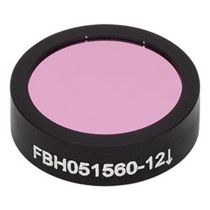 FBH051560-12 - Hard-Coated Bandpass Filter, Ø12.5 mm, CWL = 1560 nm, FWHM = 12 nm