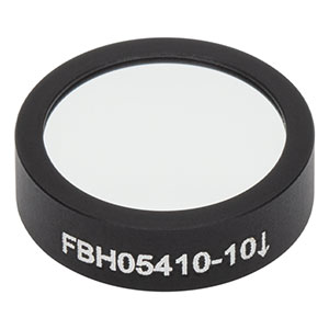 FBH05410-10 - Hard-Coated Bandpass Filter, Ø12.5 mm, CWL = 410 nm, FWHM = 10 nm