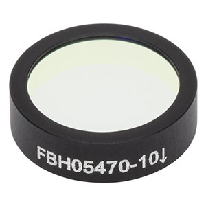 FBH05470-10 - Hard-Coated Bandpass Filter, Ø12.5 mm, CWL = 470 nm, FWHM = 10 nm