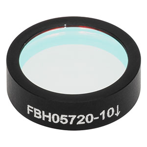 FBH05720-10 - Hard-Coated Bandpass Filter, Ø12.5 mm, CWL = 720 nm, FWHM = 10 nm