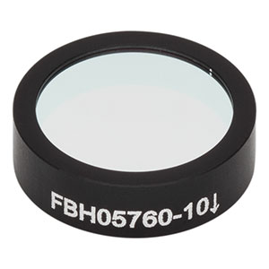 FBH05760-10 - Hard-Coated Bandpass Filter, Ø12.5 mm, CWL = 760 nm, FWHM = 10 nm