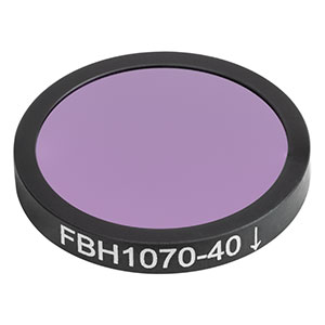 FBH1070-40 - Hard-Coated Bandpass Filter, Ø25 mm, CWL = 1070 nm, FWHM = 40 nm