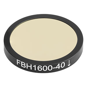 FBH1600-40 - Hard-Coated Bandpass Filter, Ø25 mm, CWL = 1600 nm, FWHM = 40 nm