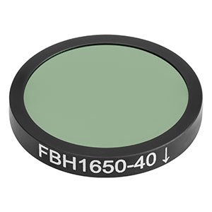 FBH1650-40 - Hard-Coated Bandpass Filter, Ø25 mm, CWL = 1650 nm, FWHM = 40 nm