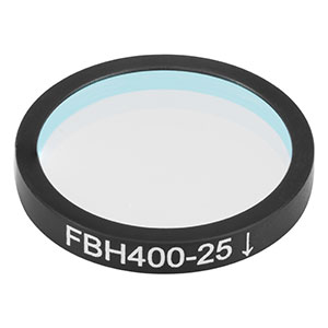 FBH400-25 - Hard-Coated Bandpass Filter, Ø25 mm, CWL = 400 nm, FWHM = 25 nm