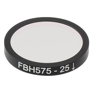 FBH575-25 - Hard-Coated Bandpass Filter, Ø25 mm, CWL = 575 nm, FWHM = 25 nm
