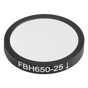 FBH650-25 - Hard-Coated Bandpass Filter, Ø25 mm, CWL = 650 nm, FWHM = 25 nm