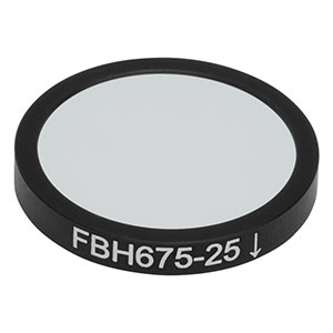 FBH675-25 - Hard-Coated Bandpass Filter, Ø25 mm, CWL = 675 nm, FWHM = 25 nm