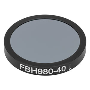 FBH980-40 - Hard-Coated Bandpass Filter, Ø12.5 mm, CWL = 980 nm, FWHM = 40 nm
