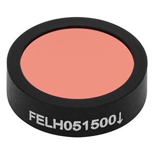 FELH051500 - Ø12.5 mm Longpass Filter, Cut-On Wavelength: 1500 nm