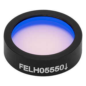 FELH05550 - Ø12.5 mm Longpass Filter, Cut-On Wavelength: 550 nm