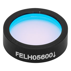 FELH05600 - Ø12.5 mm Longpass Filter, Cut-On Wavelength: 600 nm