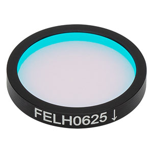 FELH0625 - Ø25.0 mm Longpass Filter, Cut-On Wavelength: 625 nm