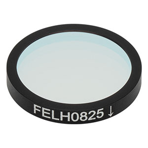FELH0825 - Ø25.0 mm Longpass Filter, Cut-On Wavelength: 825 nm