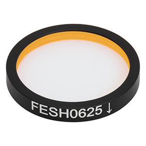 FESH0625 - Ø25.0 mm Shortpass Filter, Cut-Off Wavelength: 625 nm