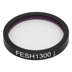 FESH1300 - Ø25.0 mm Shortpass Filter, Cut-Off Wavelength: 1300 nm