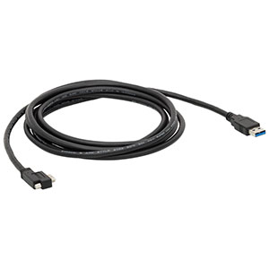 CABU32 - USB 3.0 A to Right-Angle Micro B Cable with Locking Screw, Length: 118in (3 m)