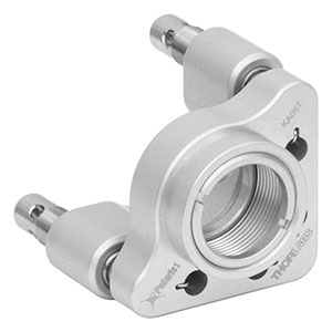 KA05T - Polaris<sup>®</sup>KA SM05-Threaded Ø1/2in Mirror Mount, 2 Adjusters with Side Holes, 2 Retaining Rings Included