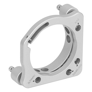 KA2 - Polaris®KA Ø2in Kinematic Mirror Mount, 2 Adjusters with Side Holes, Monolithic Optic Retention