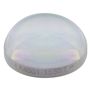 LA4001-1550 - f = 15 mm, Ø1/2in UVFS Plano-Convex Lens, 1550 nm V-Coat