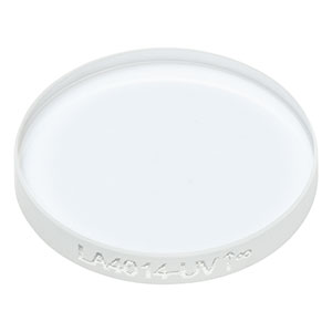 LA4014-UV - f = 750.0 mm, Ø1/2in UV Fused Silica Plano-Convex Lens, AR Coating: 245-400 nm