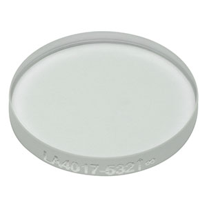LA4017-532 - f = 1500 mm, Ø1/2in UVFS Plano-Convex Lens, 532 nm V-Coat