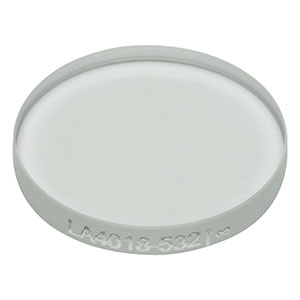 LA4018-532 - f = 2000 mm, Ø1/2in UVFS Plano-Convex Lens, 532 nm V-Coat