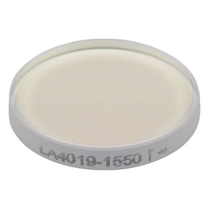 LA4019-1550 - f = 2500 mm, Ø1/2in UVFS Plano-Convex Lens, 1550 nm V-Coat