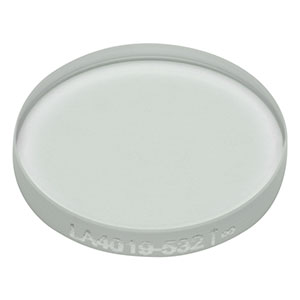 LA4019-532 - f = 2500 mm, Ø1/2in UVFS Plano-Convex Lens, 532 nm V-Coat