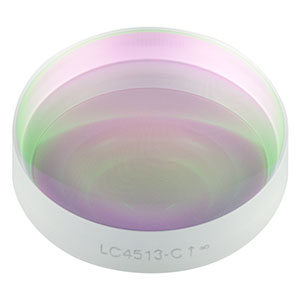 LC4513-C - Ø1in, f = -75 mm, UV Fused Silica Plano-Concave Lens, ARC: 1050 - 1700 nm