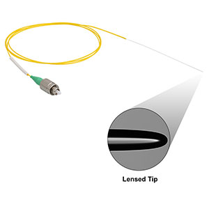 LFS159A1 - Single Mode Lensed SMF-28 Ultra Fiber, 9 µm Spot Size, FC/APC to Lensed Tip, 1 m Long
