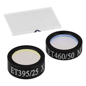 MDF05-BFP - BFP Ø12.5 mm Excitation, Ø12.5 mm Emission, and 12.5 mm x 17.6 mm Dichroic Filters