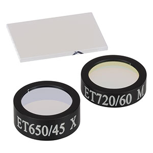 MDF05-CY55 - Cy55  Ø12.5 mm Excitation, Ø12.5 mm Emission, and 12.5 mm x 17.6 mm Dichroic Filters
