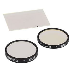MDF32-FITC - FITC Ø32.0 mm Excitation, Ø32.0 mm Emission, and 32.0 mm x 44.0 mm Dichroic Filters